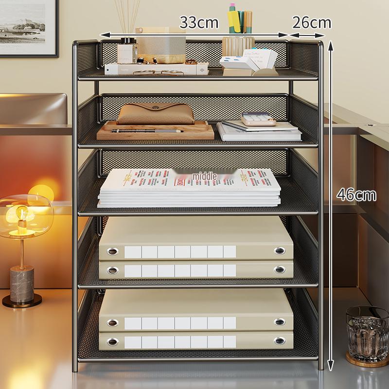 Multi-Functional Metal Document Rack - Large Capacity Office Storage Organizer