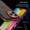 For iPhone 16 Pro Max Magnetic Case Colored Edge PC+TPU Phone Cover