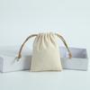 2‑Pack Cotton Linen Jewelry Storage Drawstring Pouch, Small Sundries Organizer Bag