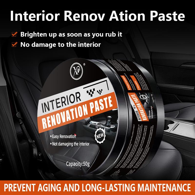 Car Plastic Leather Restorer Paste Dashboard Polish Interior Anti-Cracking Wax Universal