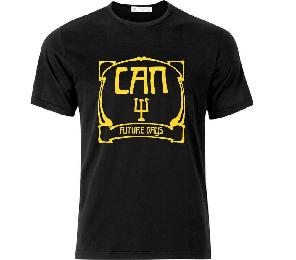 NEW CAN Future Days YELLOW PRINT Krautrock Music T Shirt Black Band60708090 Unisex T-Shirt M