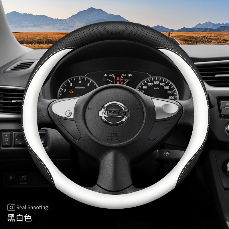 New Leather Car Steering Wheel Cover For Nissan Patrol Y63 Xtrail Kicks Qashqai Versa Sentra Altima Armada 2011-2026 Accessories