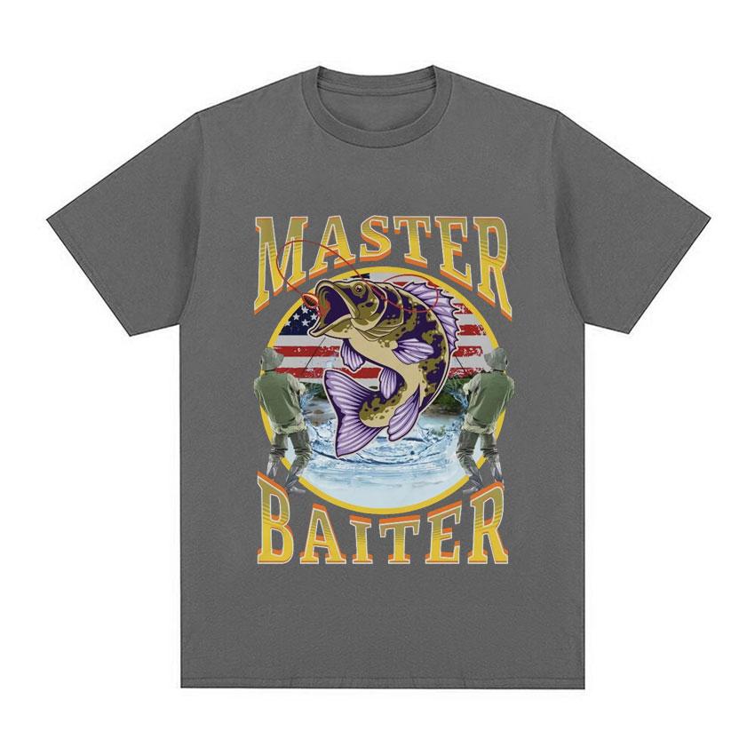 Lustiges Master Baiter Angelparodie T-Shirt Sommer Herren Damen Kleidung Mode T-Shirts Baumwolle Kurzarm Übergroßes T-Shirt Tops