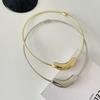 Collana Tubo Curvo in Metallo Unico Collane Girocollo Eleganti e Personalizzate Colletto Ergonomico per Festa Nightclub