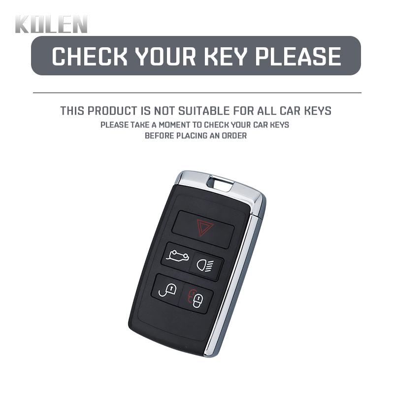 Leather Car Key Case Cover Shell for Land Rover Range Rover Sport Evoque Velar Discovery Jaguar XE XF E-Pace F-Pace XJ Keychain