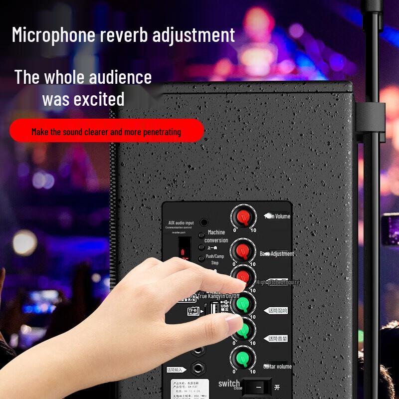 Soaiy SA-X23 High-Power 15-inch Outdoor Bluetooth Karaoke Speaker CN plug (adapter included)