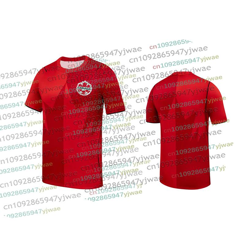Nuova Maglietta T-shirt da Calcio Uomo Canadese Maglia Speciale per Tifosi T-shirt Asciugatura Rapida Top da Calcio Casual per Adulti e Bambini