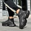 Thick Sole Versatile Clunky Sneaker for Men  New Trend Mesh Lace Up Breathable Casual Sports Shoes Increased Soft Soles