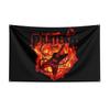 Ppanteras Flag Rock Music Band Banner 3x5ft With Brass Grommets Hd Printing Tapestry Exhibition Music Band Fans Garage Decor