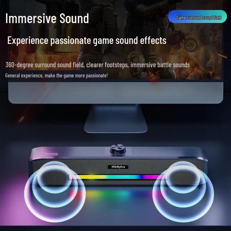 Lenovo TS33B Desktop Soundbar Speaker