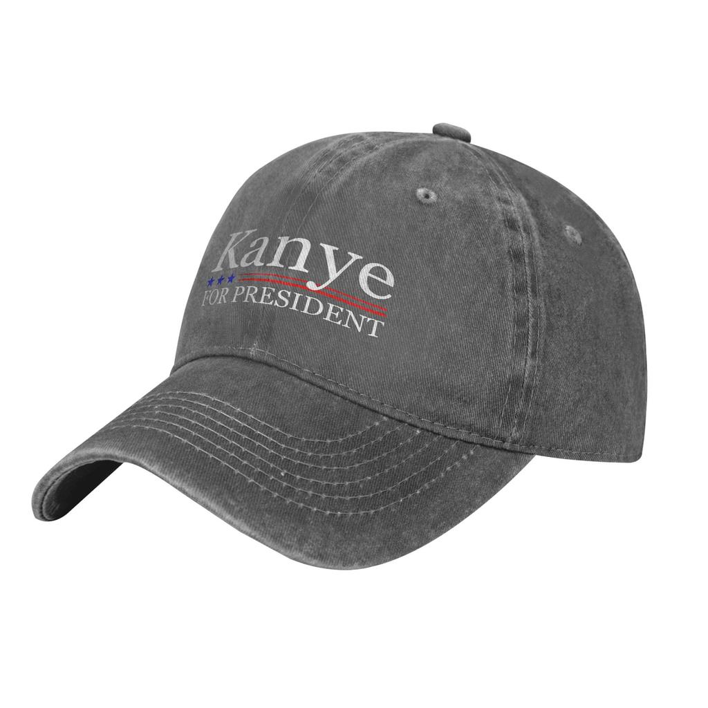 Vintage Kanye for President Baseball Cap for Men Women Distressed Denim Snapback Hat  Outdoor All Seasons Travel Soft Caps Hat