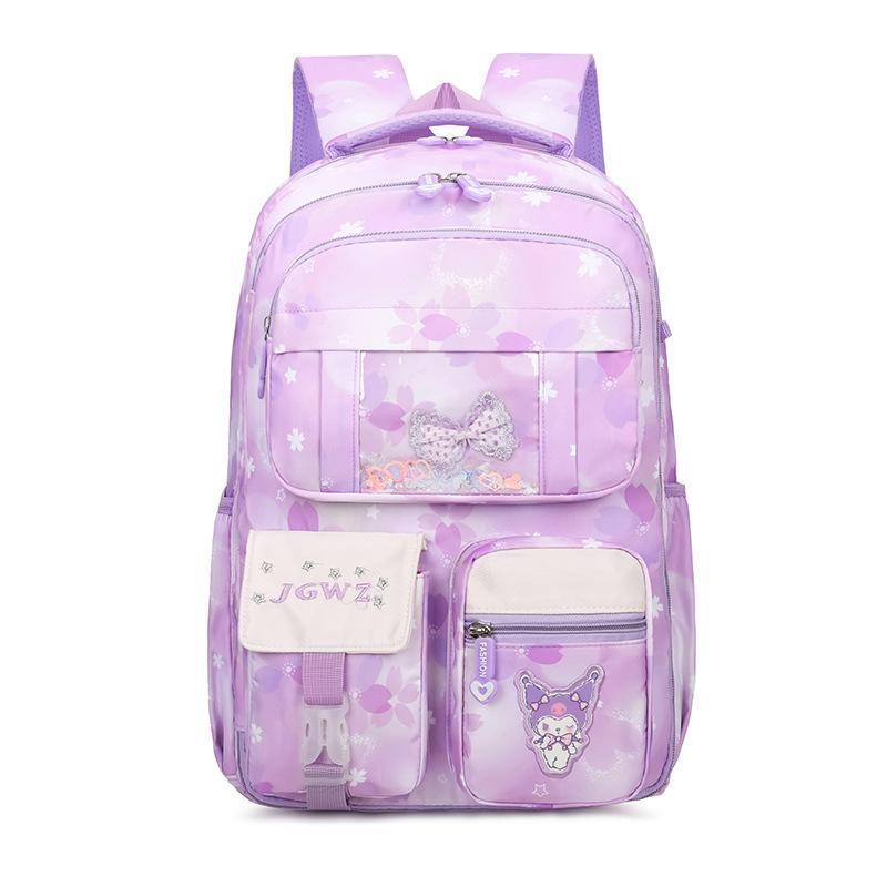 

Привлекательный и вместительный детский рюкзак для школы с удобным дизайном и в стиле аниме фиолетовый