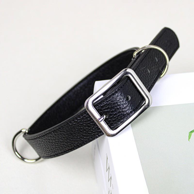 Medium Large Dog Leather Collar Leash Set Adjustable Pet Training Walking Gear