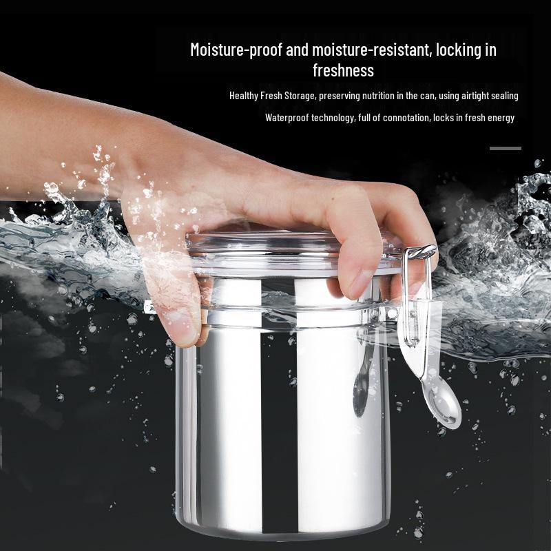 Cutie de etanșare din oțel inoxidabil pentru prospețime: Ideal pentru Lapte Praf, Cafea, Ceai și Altele