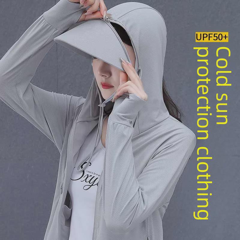 Unisex UPF50+ Ice Silk Sun Protection Jacket - Anti-UV, Lightweight, Breathable, Perfect for Fishing and Outdoor Activities