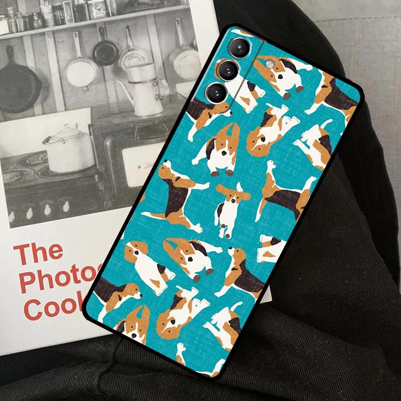 Beagle Puppy Dog Phone Case For Samsung Galaxy S24 S22 S23 Ultra S20 S21 S24 FE S9 S10 Note 10 Plus 20 Ultra