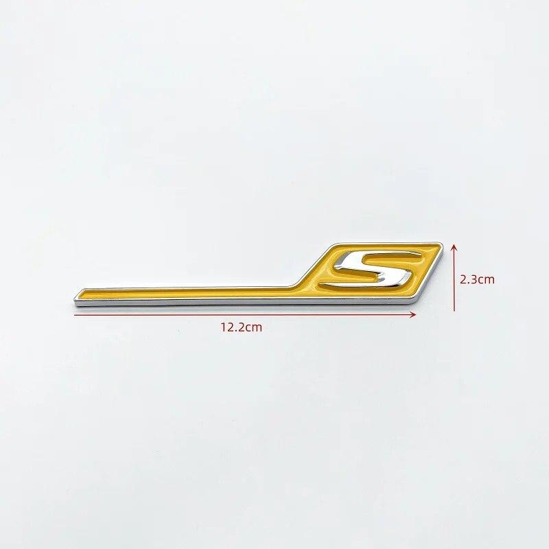 3D ABS Chrome Black Yellow Red Car Rear Trunk Badge Logo GT R S C Emblem For Mercedes AMG GTR GTC GTS C190 Car Stickers