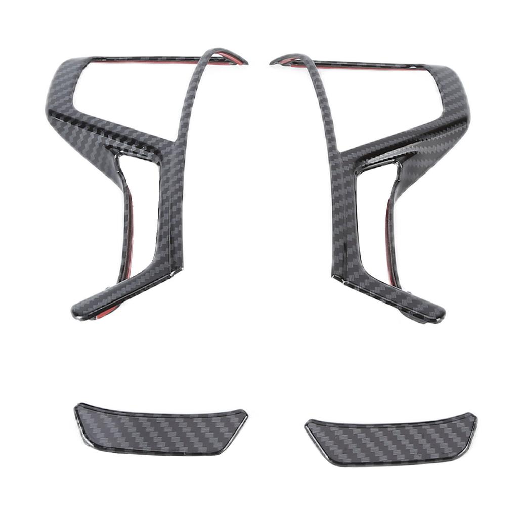 4 pezzi Telaio Volante Auto Stile Fibra di Carbonio Sostituzione per Mitsubishi Pajero Sport 2019-2020