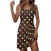 Women Sleeveless Polka Dot Print Casual Dress Round Neck Lightweight Relaxed Fit Summer Tank Dress for Daily Wear