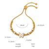 Adjustable Summer Beaded 18K Gold Plated Titanium Stainless Steel Waterproof Tarnish Free Jewelry Bracelets for Women Para Mujer