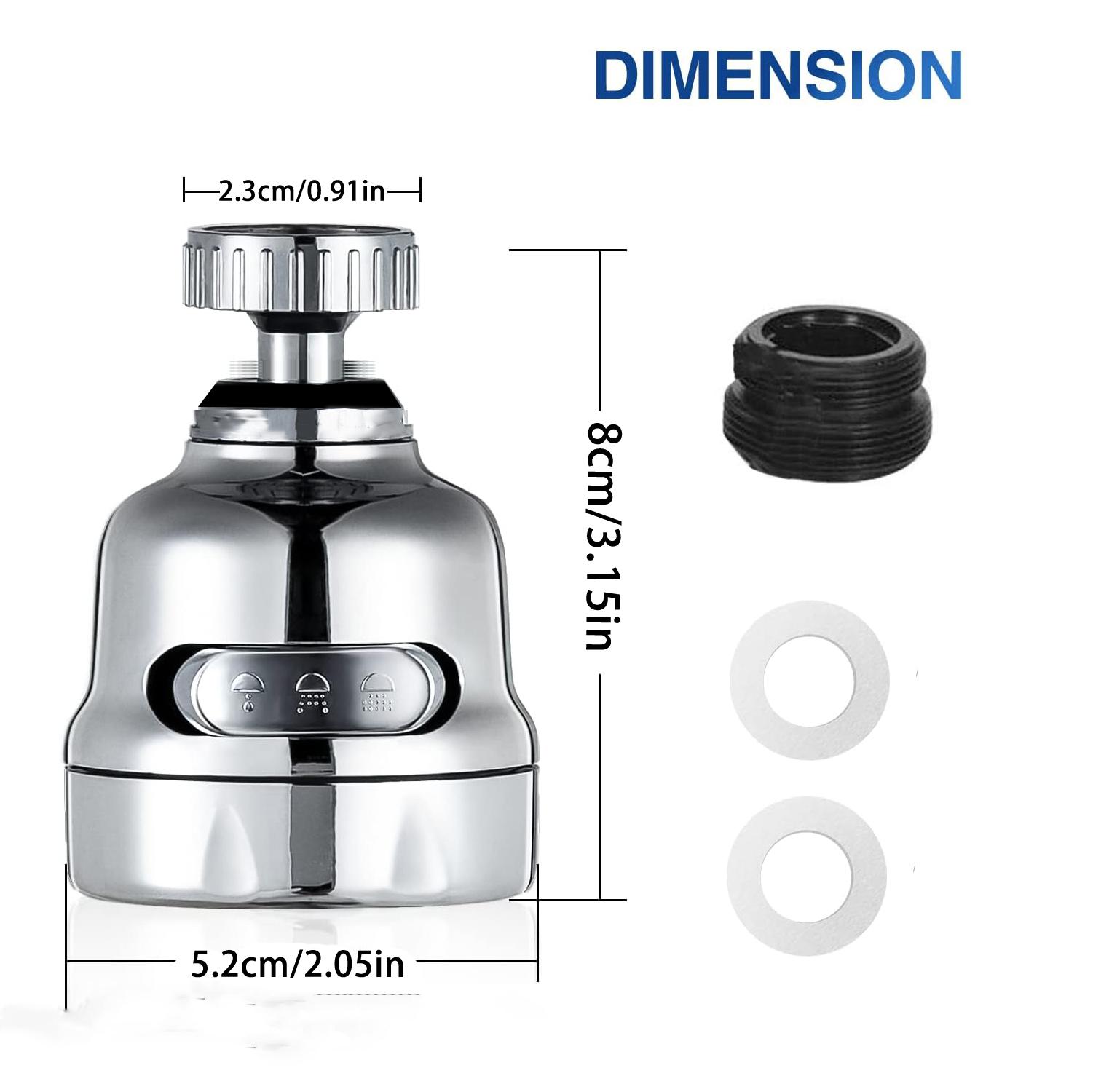 

Bubbler Универсальный поворотный кухонный кран Адаптер Душевая лейка Ванная комната Водосберегающий кран Аэратор Диффузор Насадка Фильтр для брызг