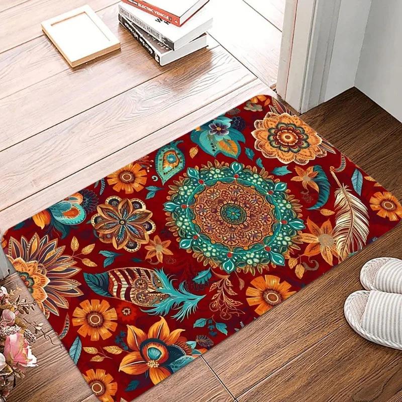 House entrance carpet Home door mat Modern Nordic style Room Bath Foot bathroom non-slip Kitchen water absorption rugs Abstract