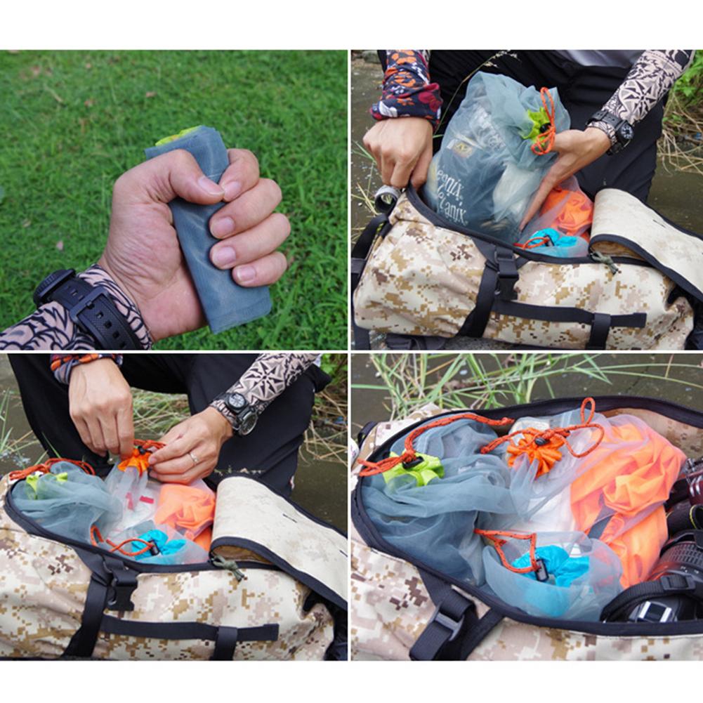 Travel Sundry Portable Bag Waterproof Drawstring Compression Sack Dustproof Space Saving Carry Pouch for Camping Travel Hiking