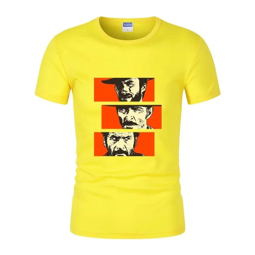Sommar Retro Den Gode Den Onde Och Den Fule Blondie Angel Eyes Tuc T-shirt Mode Casual Snabbtorkande Andningsbar Sport Kort Ärm