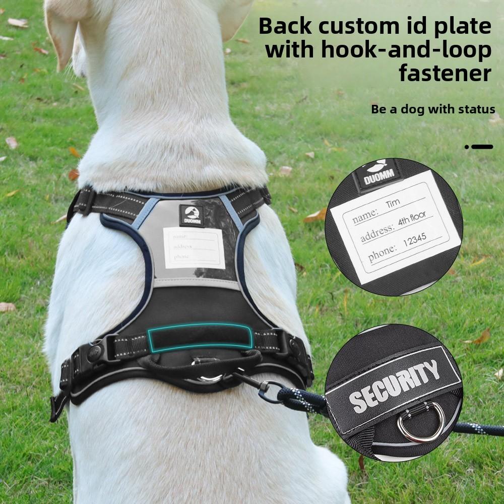 Oxford Fabric Pet Harness With Reflective Features For Safe Night Walks With Dogs
