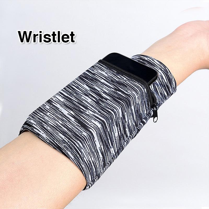 1 pochette portefeuille légère à fermeture éclair pour téléphone, carte, clé, bandeau anti-transpiration, pour gym, fitness, sport, cyclisme