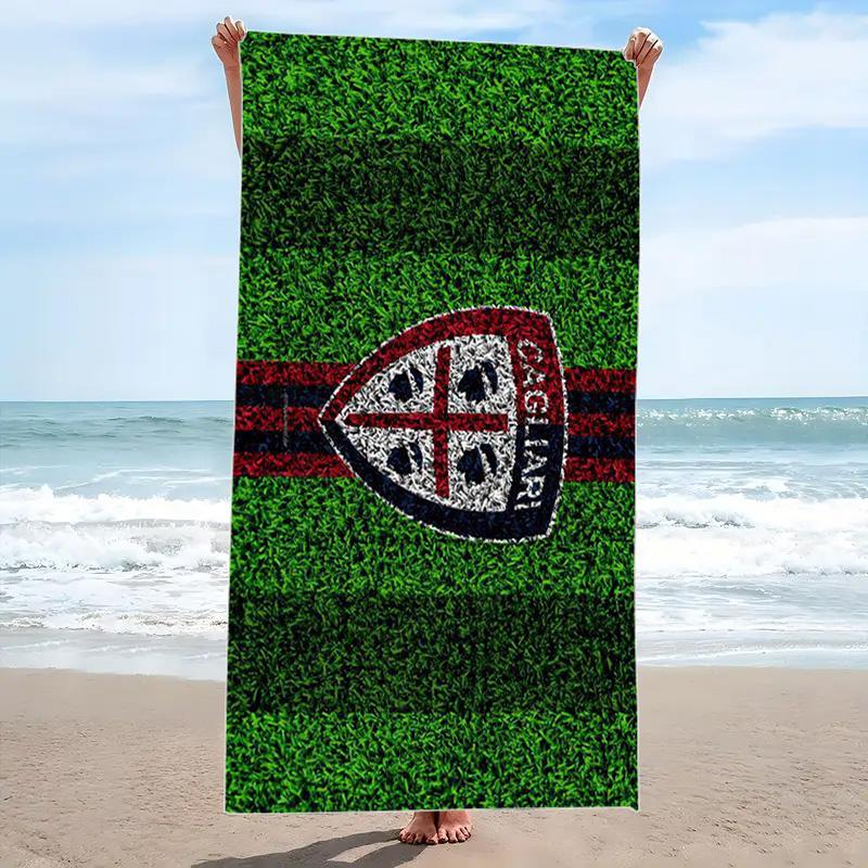 Asciugamano da Spiaggia Stampato Cagliari Calcio, Asciugamano Morbido Grande Asciugatura Rapida per Spiaggia Campeggio Nuoto