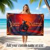Motorcycle Theme Soft Beach Towel Personalized Custom Name Text Towel Portable for Beach Pool Travel