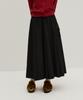 Raverous Pleated Long Skirt Black
