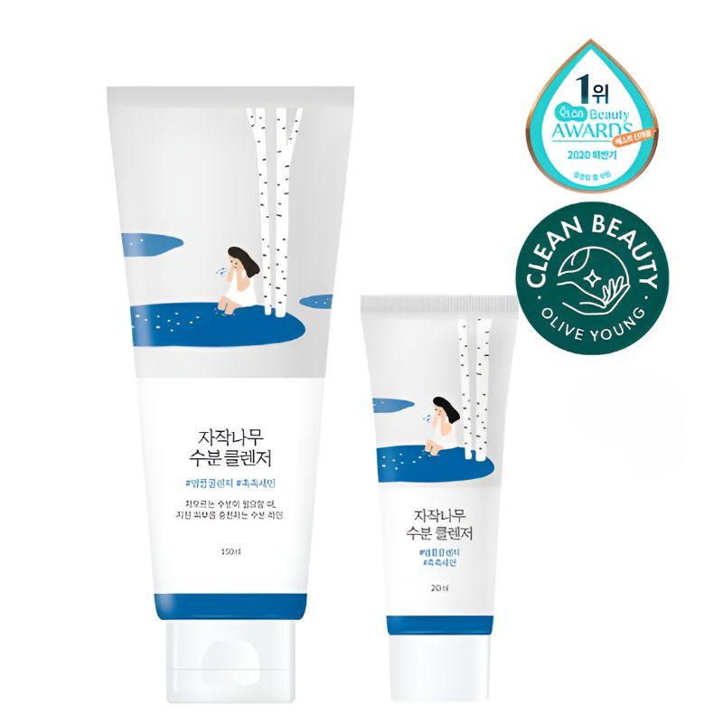 ROUND LAB Birch Moisturizing Cleanser 150 Ml Set with 20 Ml