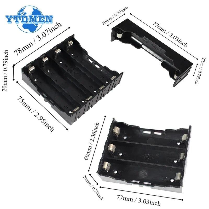 1X 2X 3X 4X 18650 Batteriehalter Aufbewahrungsbox 18650 Power Bank Cases 1 2 3 4 Slot Batteriebehälter mit hartem Stift