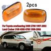 2PC For Toyota Land Cruiser LC100 1998-2006 Side Fender Marker Turn Light Signal