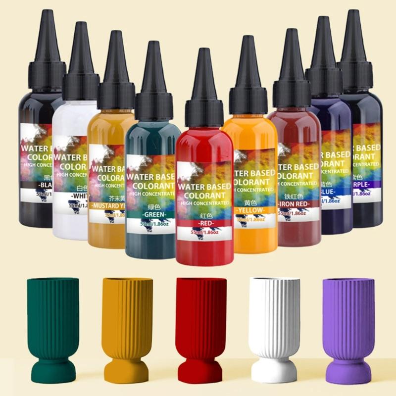 55ml Water Soluble Resin Dye for Craft Safe Colorant for Plaster Cement Vibranting Long Time Use Pigment
