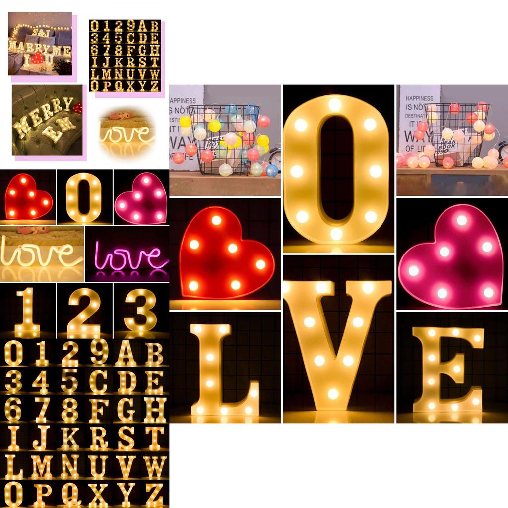 Light Birthday Happy Led Digital Color Lights Emitting Romantic Scene Decorative
