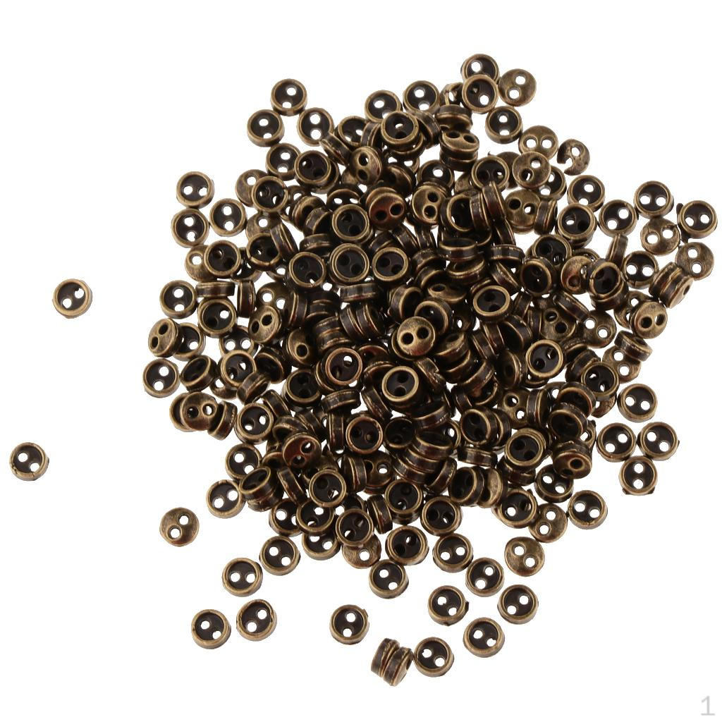 300 Pcs Mini Metal Sewing Round Buttons Button For Dolls