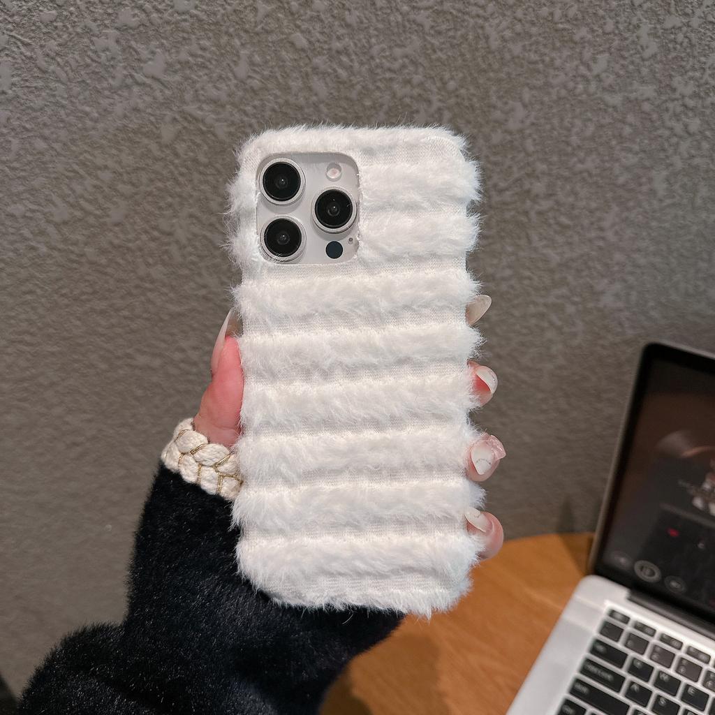 Autumn and Winter Xiaoxiangfeng Plush Is Suitable for Apple 14 Mobile Phone Case 15promax All-inclusive 12 Anti-drop Soft iPhone13 Women