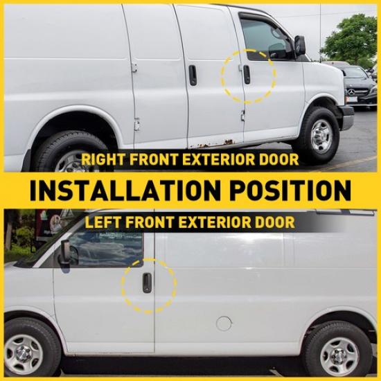 Exterior Door Handle For 96-2009 Chevrolet Express 1500 Set of 2 Front Primed H