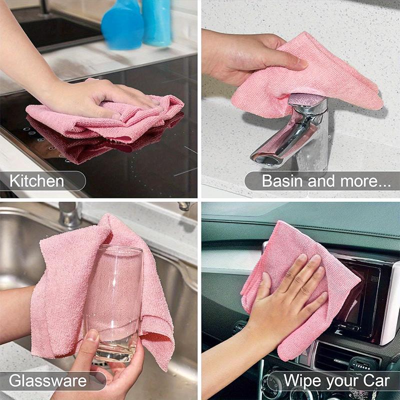 20/30PCS/Roll Large Roll Pack Scrubber Pads Dishcloths Kitchen Suppy Microfiber Material Cleaning Supplies 22x20/30x30cm