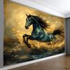 Vintage Style Galloping Horse Wall Tapestry - Polyester Decorative Hanging Sign for Living Room, Bedroom, Office, Party Decor -