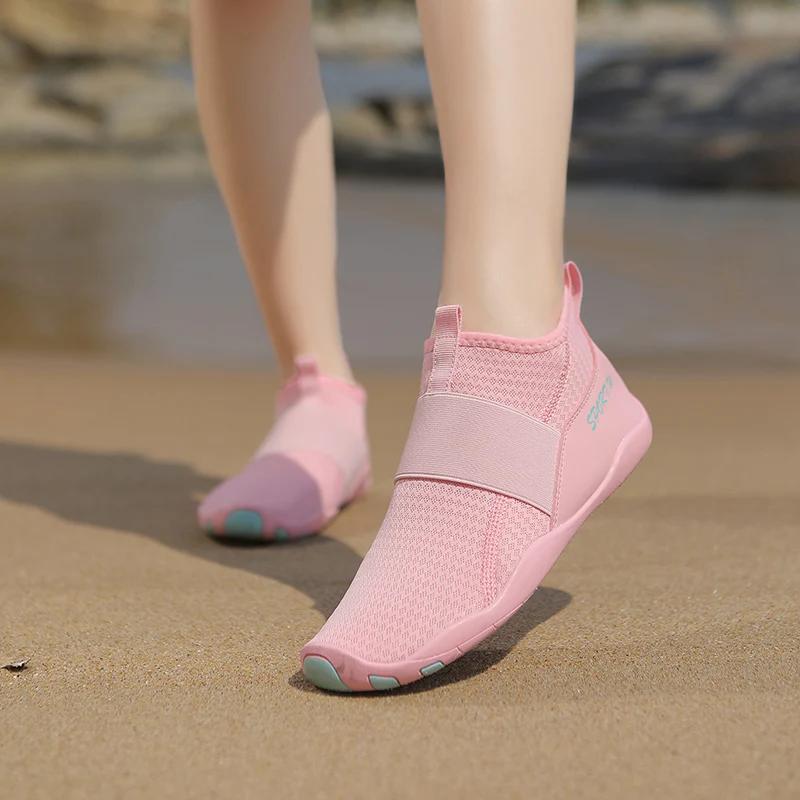 Summer Adults High Top Water Shoes Men Women Swimming Shoes Barefoot Beach Shoes With Hole Unisex Plus Size 46 47 Dropshipping