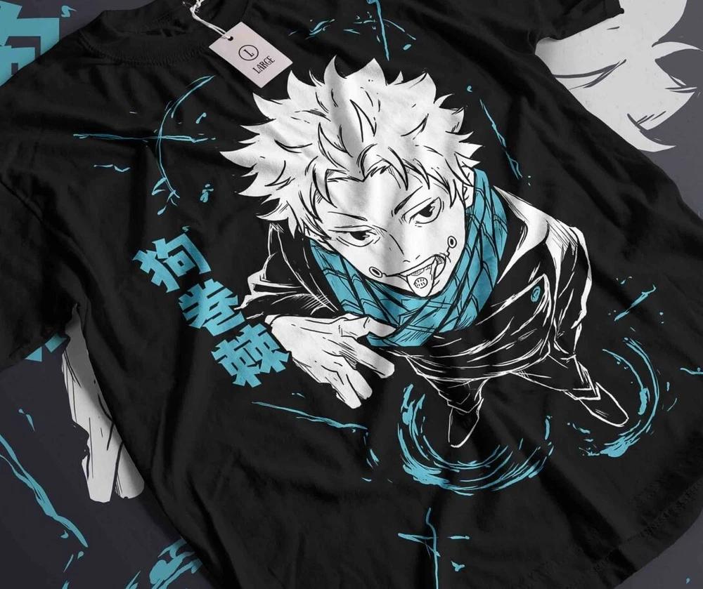 Inumaki Toge TShirt Jujutsu Kaisen Megumi Fushiguro Satoru Gojo Black Shirt S
