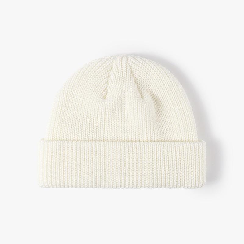 Men Women Winter Thick Warm Hat Plain Beanies for Custom Logo Minimalist Dome Knit Beanie