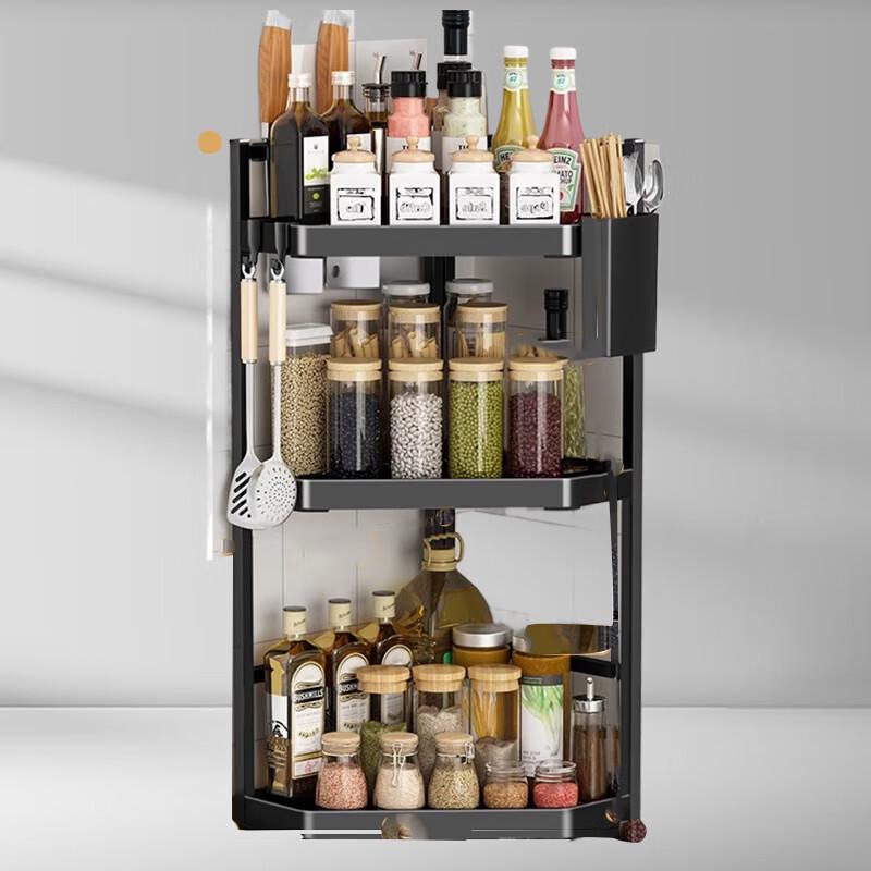 Modern 3-Tier Countertop Corner Spice Rack
