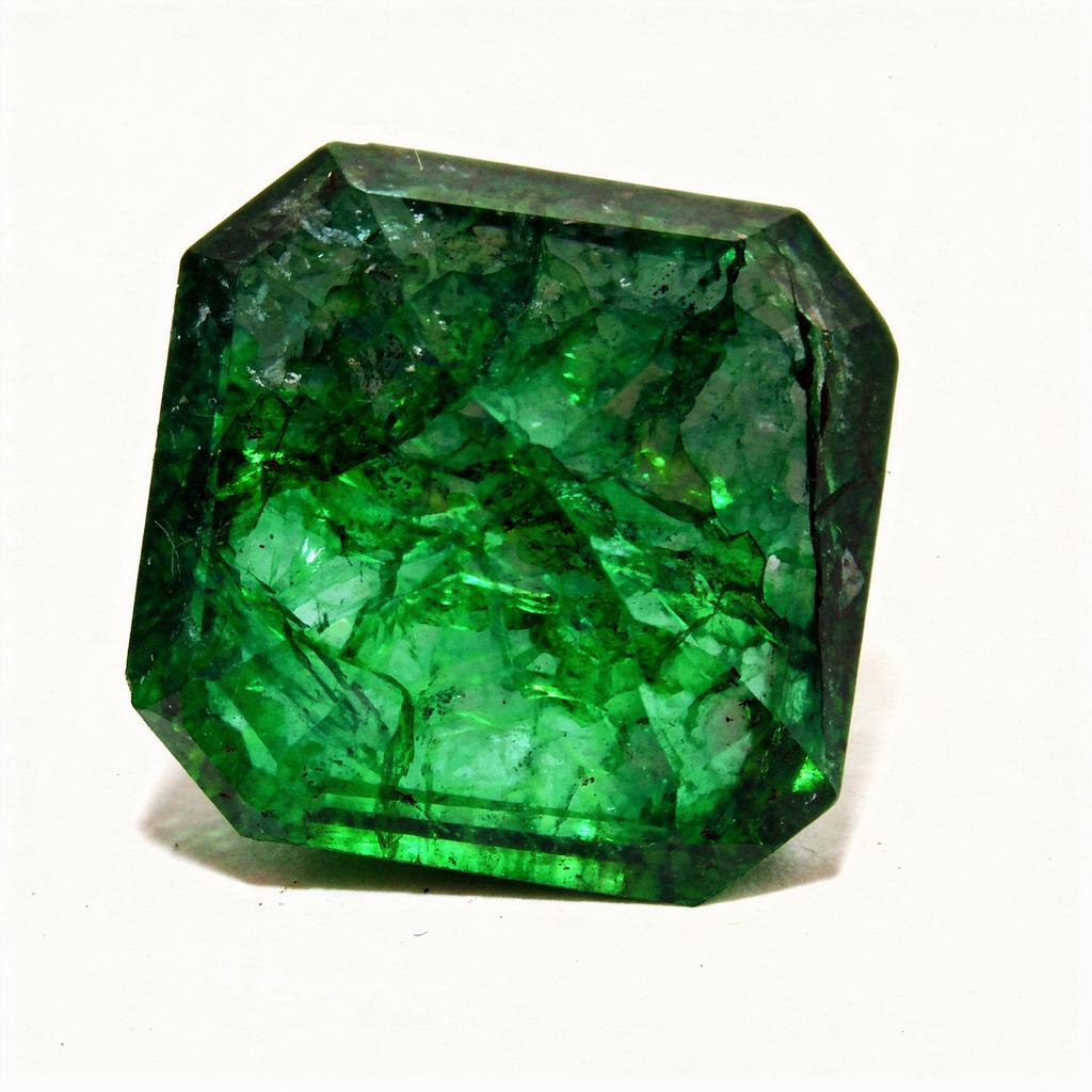 Natural Green Emerald Loose Gemstone 10 Ct Square Cut Colombian for Jewelry Making and Crafts