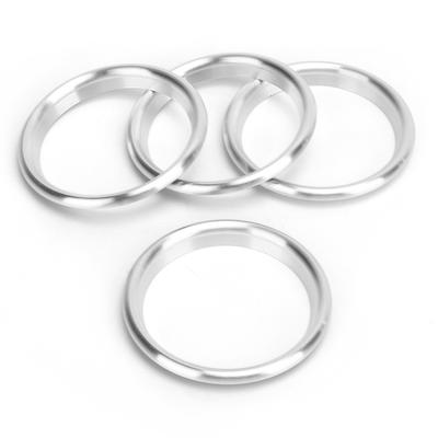4 pezzi Anello Uscita Aria Consolle Auto Lega di Alluminio Argento Finitura Ricambio per A3 2014‑2019