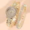 Ladies Watch Diamond Jewelry Watch, Women's Watch Quartz Watch Digital Watch Necklace Watch Set